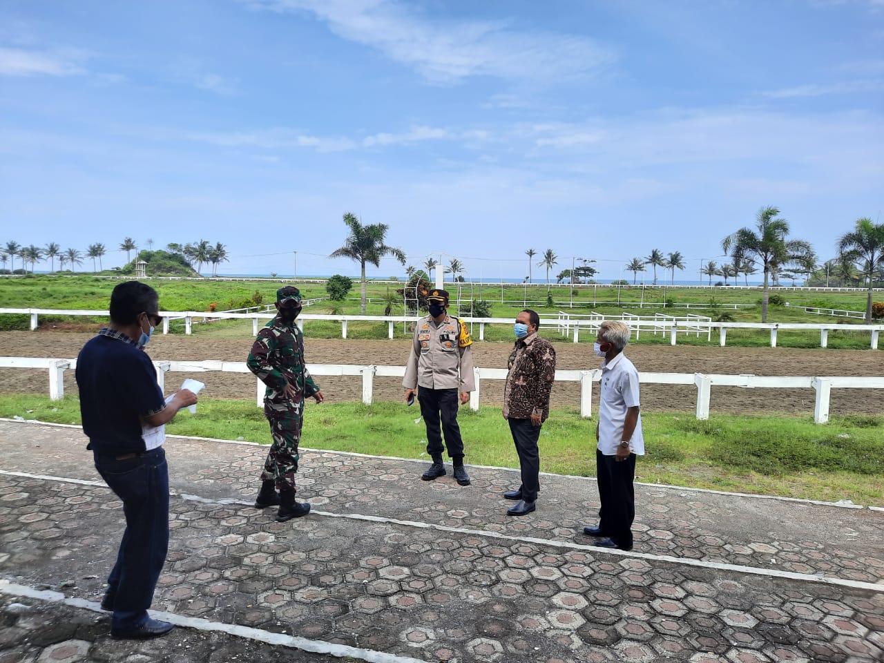 Kapolres Ciamis Cek Persiapan Kualifikasi Pacuan Kuda Tingkat Jabar Bersama Bupati Pangandaran dan Dandim 0613