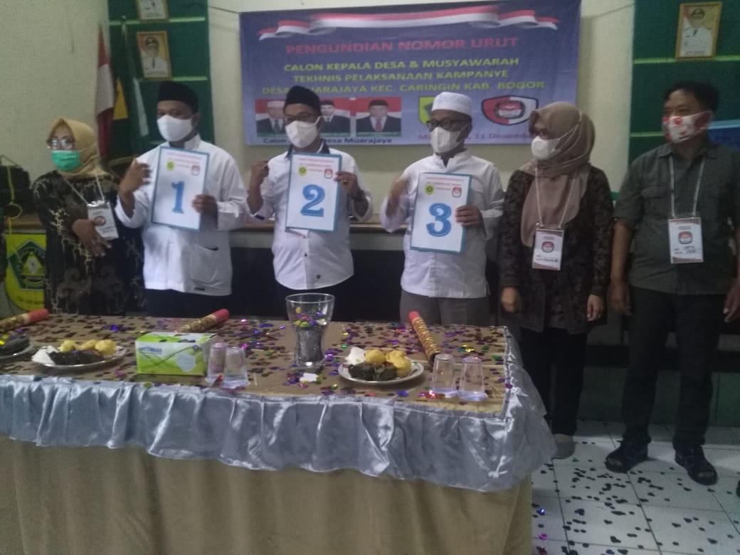 Penetapan No Urut Calon Kepala Desa Muarajaya Kecamatan Caringin Bogor Priode 2020-2026