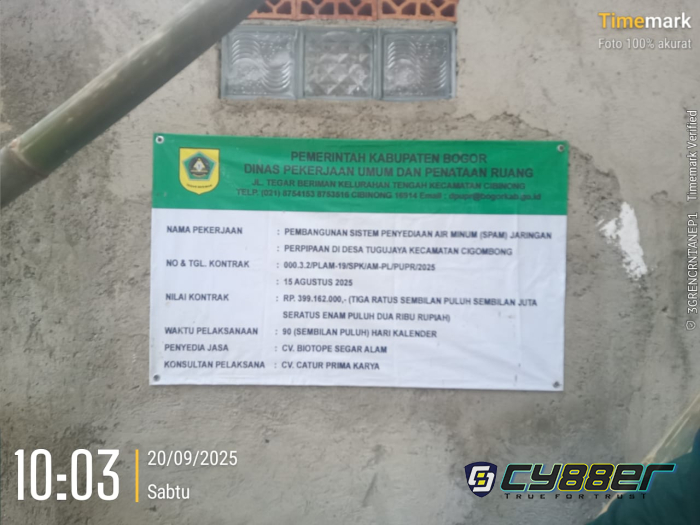 Diduga Lalai Terapkan Keselamatan Kerja, Proyek SPAM Cigombong Jadi Pertanyaan