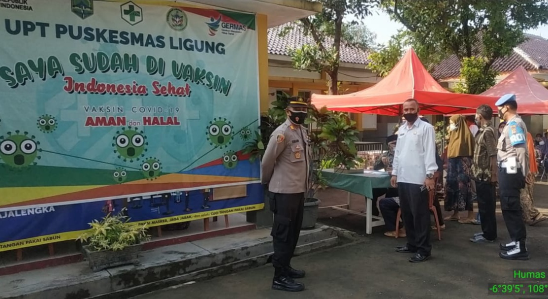 Polres Majalengka Berikan Rasa Aman Pelaksanaan Vaksinasi Pada Lansia