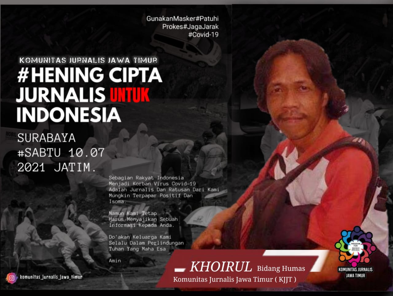 Khoirul : Meski Tak Disebut Garda Depan, Kuli Tinta Tetap Iklas Sajikan Berita Terkait Covid-19