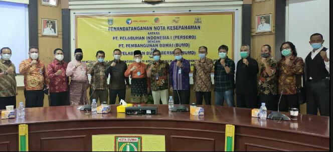 PT Pelindo I Dumai Buat MOU Dengan 2 BUMD Untuk Operasikan Depot Kontainer