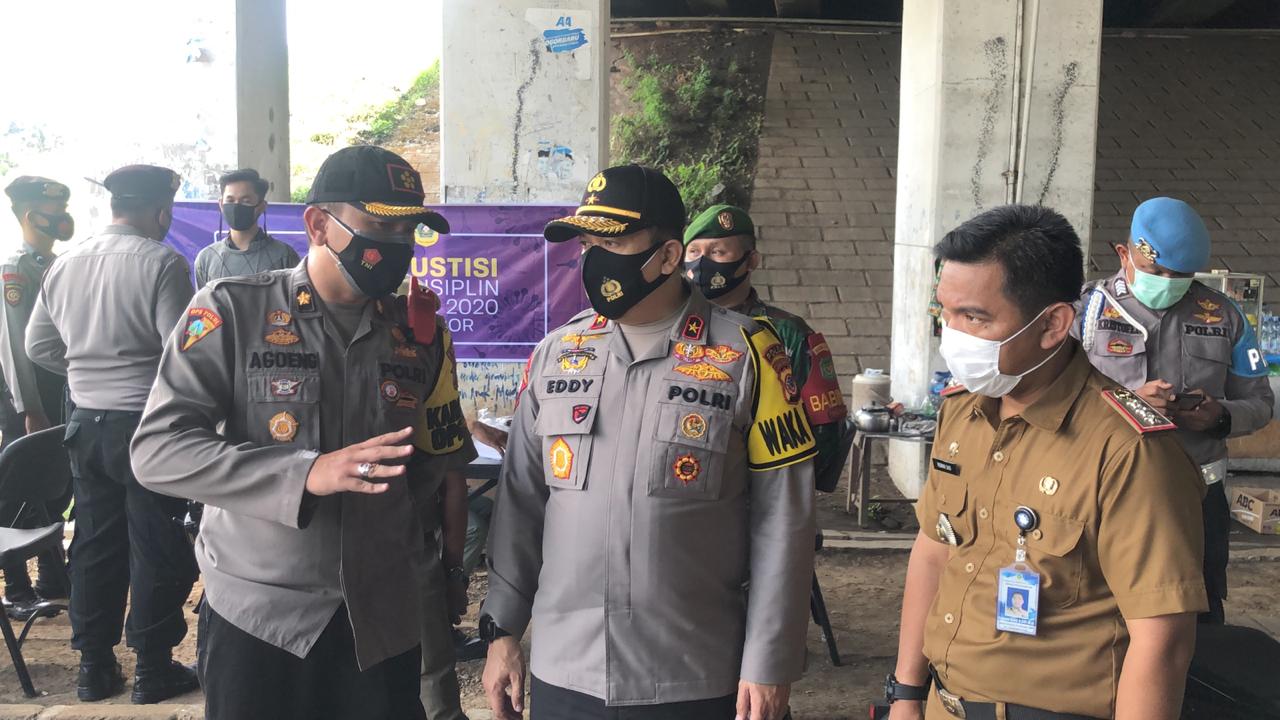 Wakapolda Jabar Kembali Cek Operasi Yustisi di Wilayah Hukum Polres Bogor
