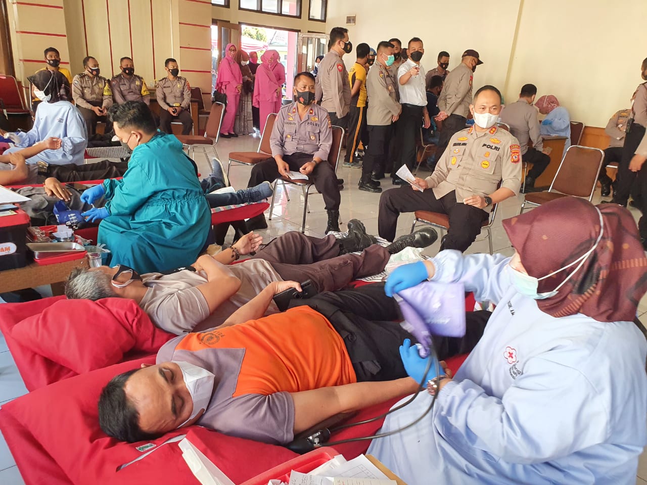Sambut Hari Bhayangkara ke-75, Polres Majalengka Gelar Donor Darah