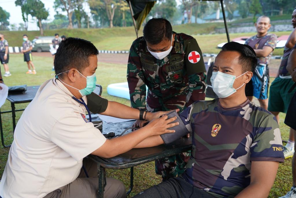 Korem 062/TN Melaksanakan Tes Garjas Periodik Semester I Untuk Pamen dan Pama Korem 062/TN & Sablak Tahun 2021