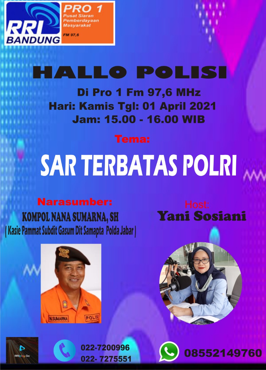 Ditsamapta Polda Jabar : Masyarakat Diharapkan Memiliki Pengetahuan SAR Sehingga Dapat Membantu Orang Lain dan Diri Sendiri