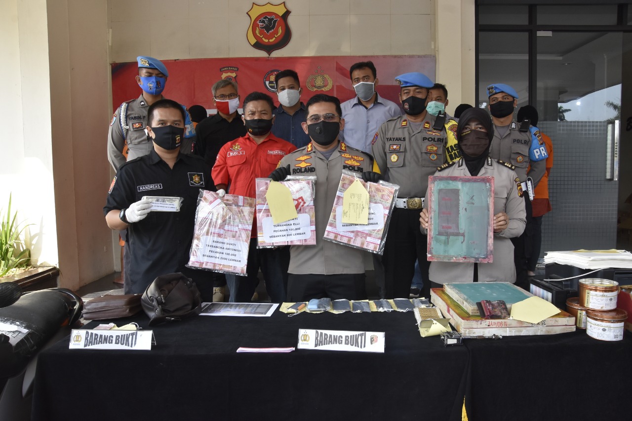 Polres Bogor Bongkar Kasus Jaringan Uang Palsu, 7 Orang Pelaku Berhasil Ditangkap