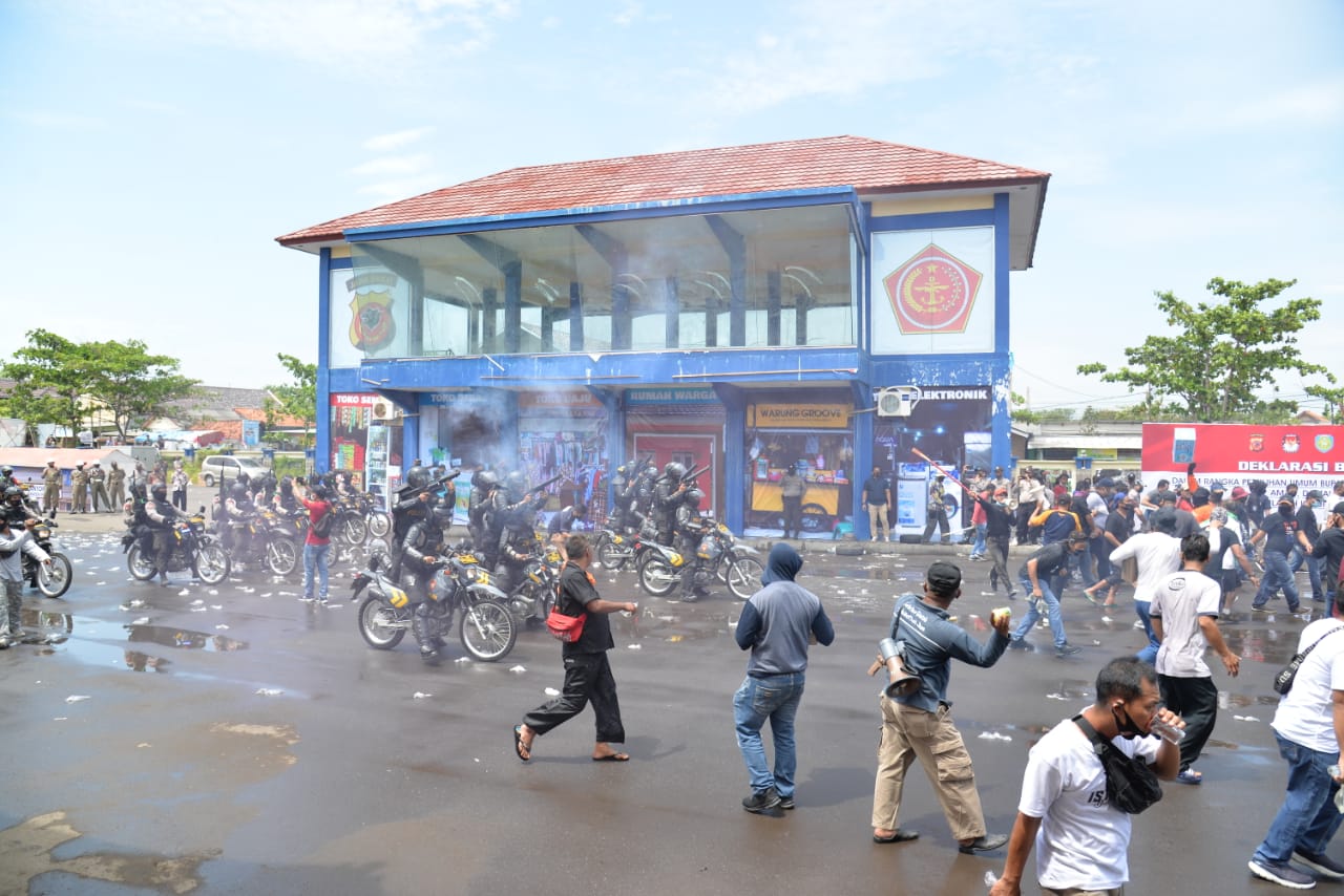 Jelang Pilkada 2020, Kepolisian Resor Indramayu Laksanakan Simulasi Sispamkota