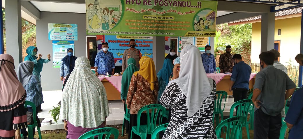 Kapolsek Pamarican Polres Ciamis Bersama Muspika,Hadiri Acara (ODF) di Desa Bantarsari