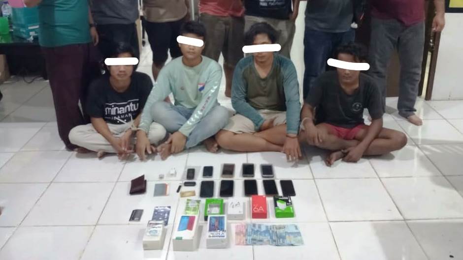 Ini BB dan Kronologis Penangkapan 4 Pencuri di Bengkalis