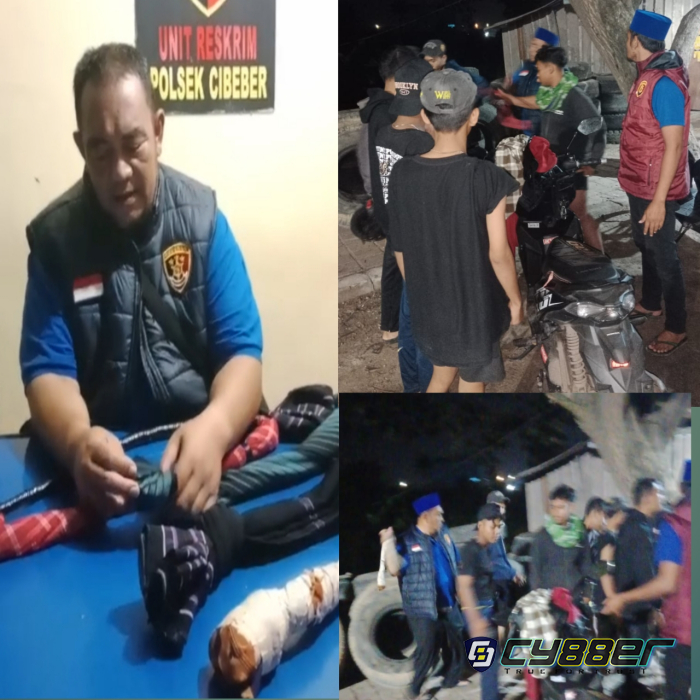 Blue Light Patrol Polsek Cibeber Gagalkan Sekelompok Pemuda Diduga Akan Perang Sarung 