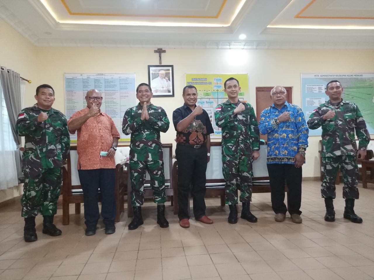 Pelihara Hubungan Baik Danrem 174 Merauke Berkunjung Ke Keuskupan Agung