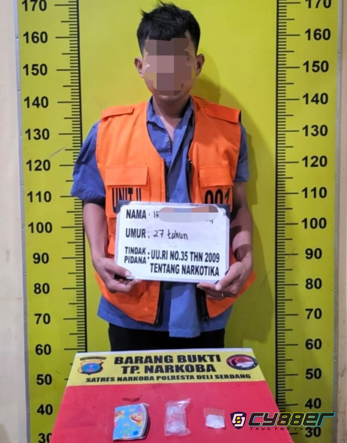 Coba Kabur Bawa Sabu 4,48gram, IH Disergap Satresnarkoba Polresta Deli Serdang