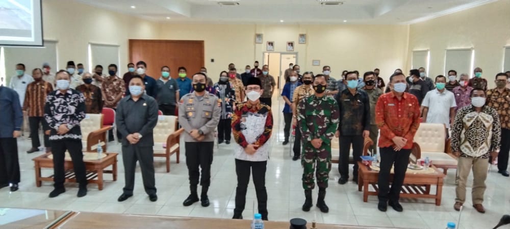 Kapolres ciamis bersama dandim 0613 hadiri acara rakor dan pamit pejabat dipangandaran
