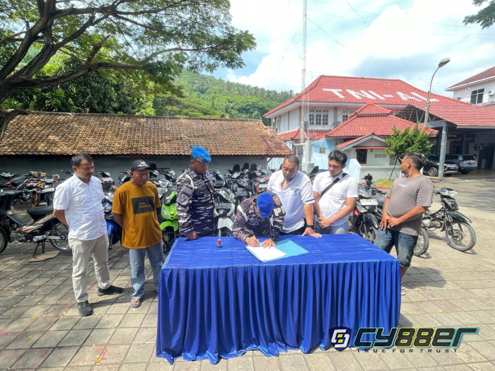 TNI AL Amankan 53 Sepeda Motor Tanpa Dokumen di Pelabuhan Merak