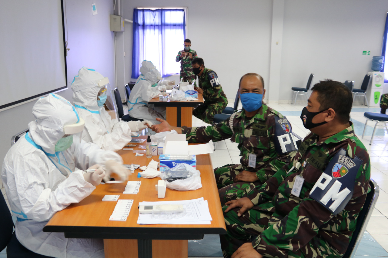 Deteksi Dini, RSAU dr.Nourman T Lubis Lanud Sulaiman Lakukan Rapid Test