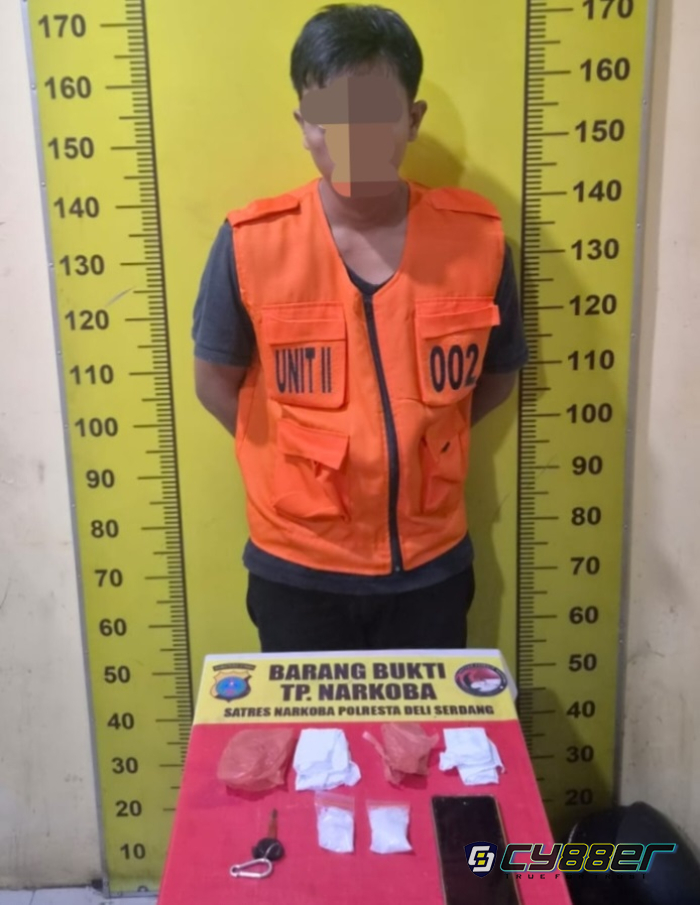 Coba kelabui Petugas dengan simpan Narkoba di balutan tisu, Pria berinisial RPP di tangkap Sat Narkoba Polresta DS