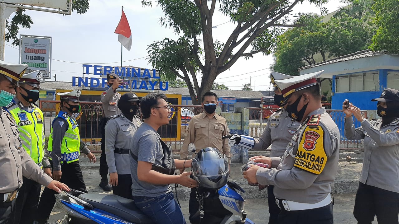 Operasi Yustisi Pendisiplinan dan Penegakan Hukum Protokol Kesehatan Polres Indramayu Dalam Rangka Pencegahan dan Pengendalian Covid 19