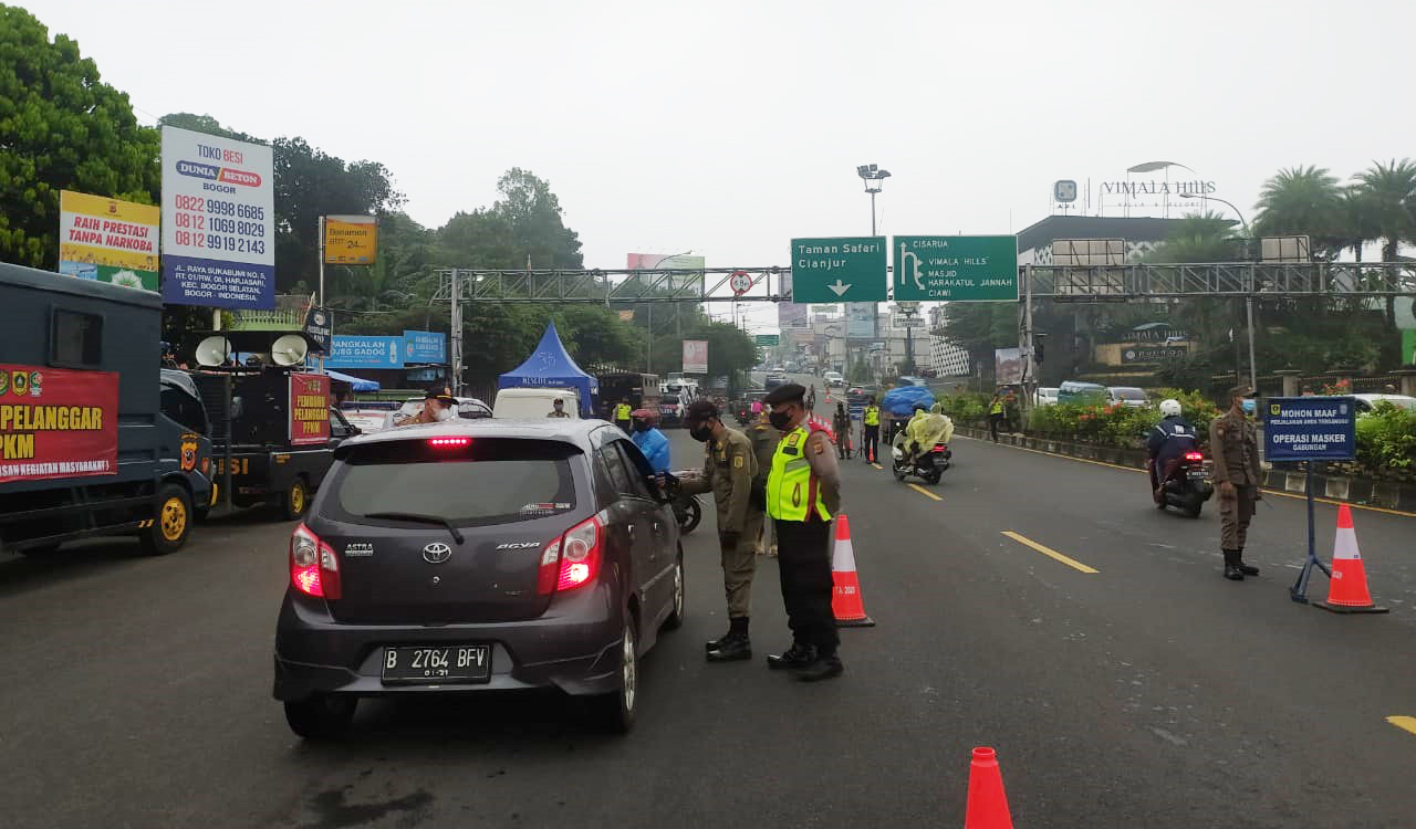 Satgas Covid 19 Kabupaten Bogor Terus Lakukan Penertiban Prokes dengan Humanis