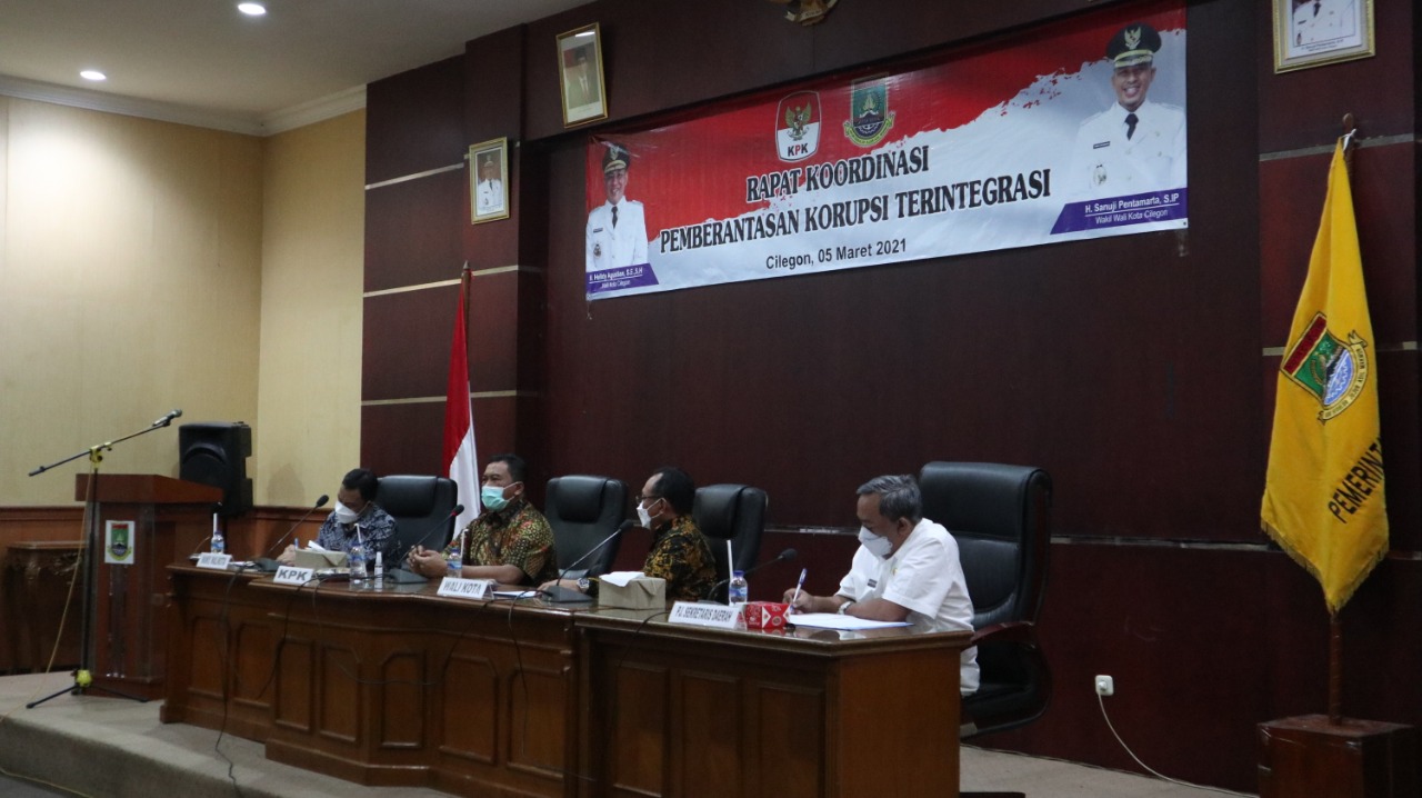 Walikota Cilegon Menggelar Rapat dengan Melibatkan KPK ( Koordinasi Pemberantasan Korupsi ) Terintegrasi 