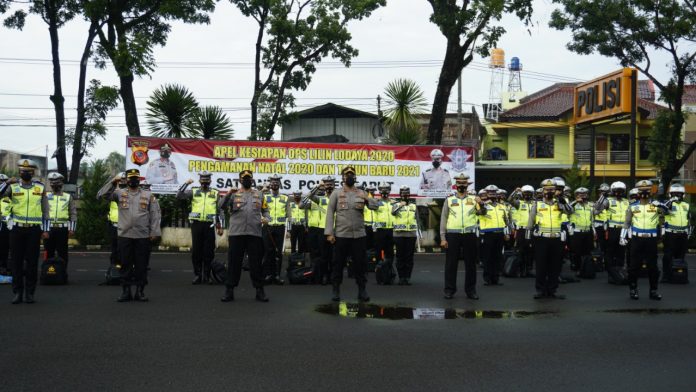 Polres Garut Gelar Apel Kesiapan Ops Lilin Lodaya 2020 Pengamanan Hari Natal dan Tahun Baru