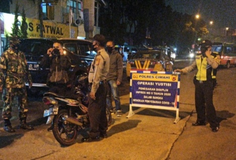 Tingkatkan Disiplin Prokes, Jajaran Polsek Padalarang Polres Cimahi Polda Jabar, Gelar OPS Yustisi