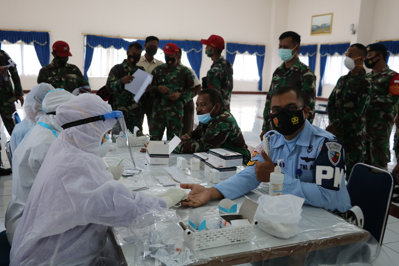 RSAU dr. Nourman T.Lubis Lanud Sulaiman Lakukan Rapid Test 
