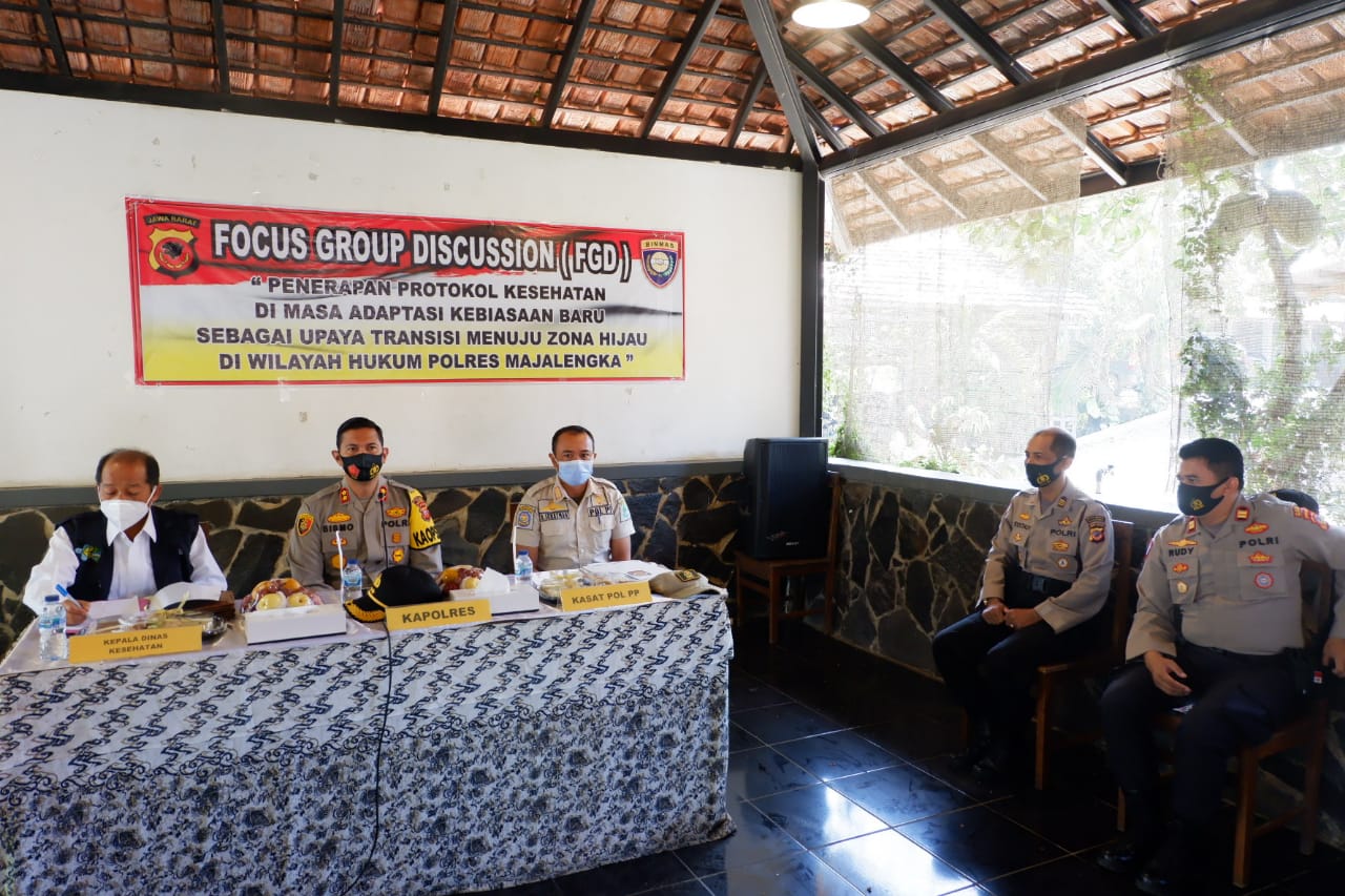 Disiplinkan Masyarakat di Masa AKB, Polres Majalengka Gelar FGD