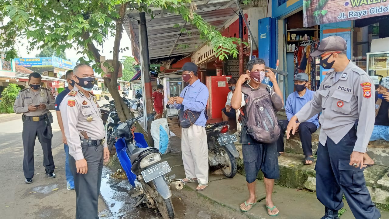 Ops Yustisi Pelaksanaan PPKM Mikro di Ciamis, Polisi Tindak Pelanggar Prokes