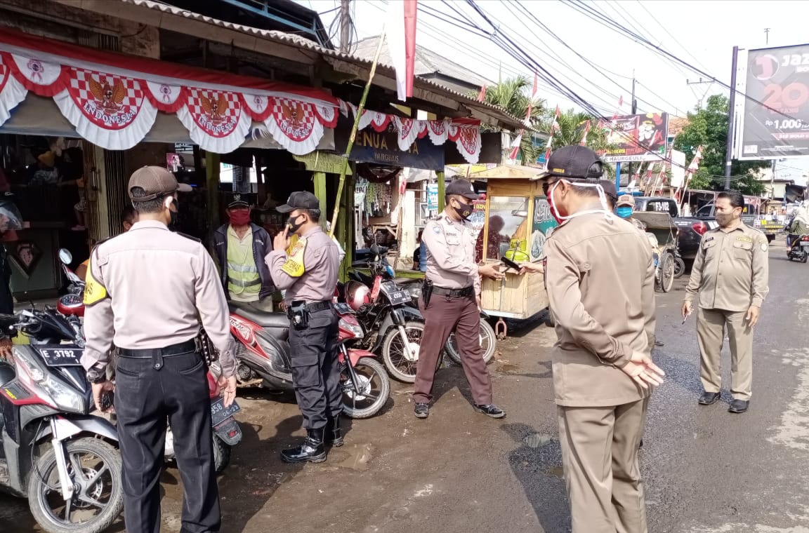 Cegah covid-19, Polsek Haurgelis Lakukan Pendisiplinan Protokol Kesehatan
