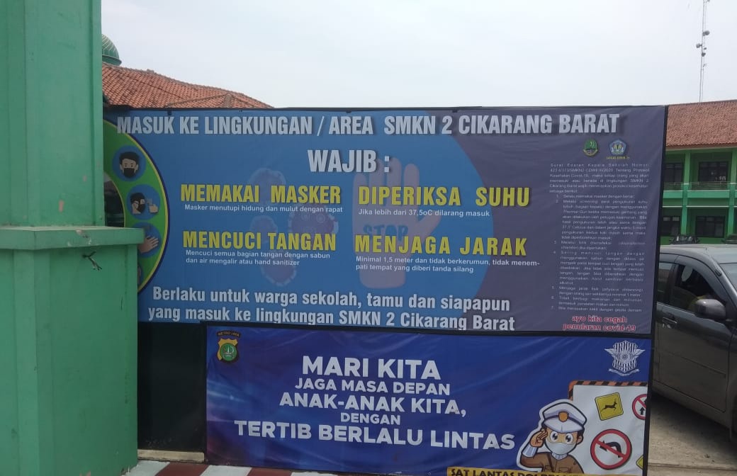 SMKN 2 Cikarang Barat, Andil Dalam Pembagian Masker Bersama RSPA Dan PMJ dalam Kegiatan Tahunan