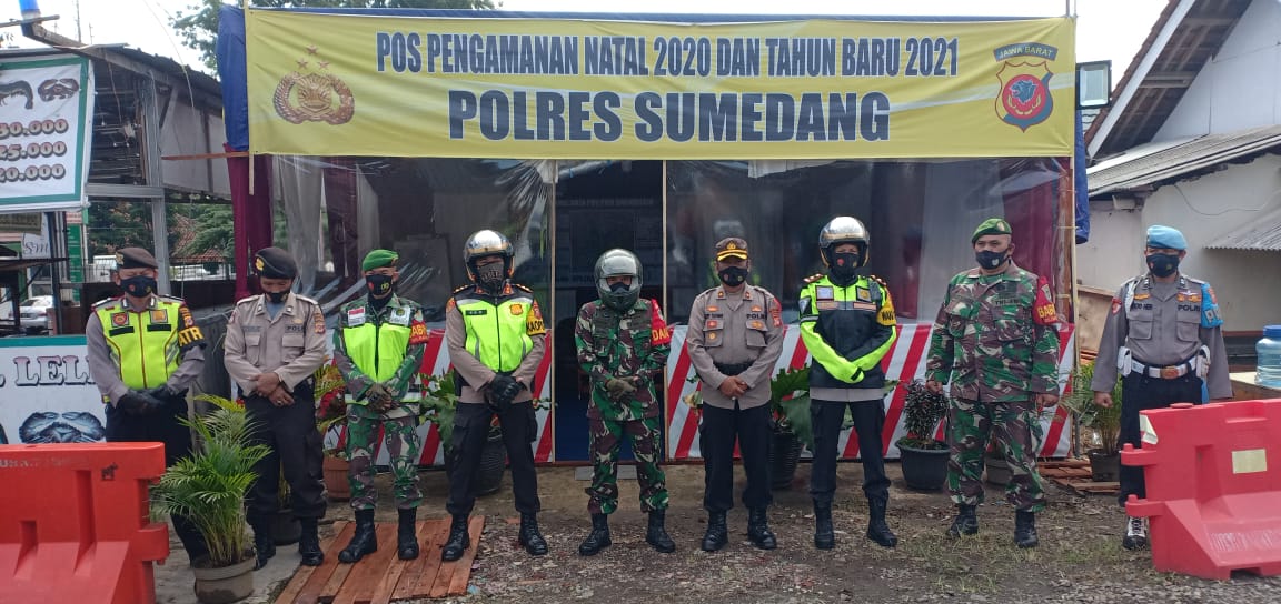 Kapolres dan Dandim Sumedang Cek Kesiapan Pos Pam