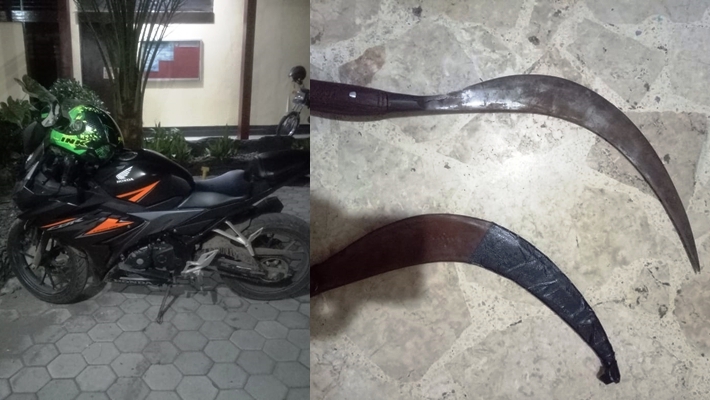 Diduga Mengancam Dengan Sajam Seorang Pemuda Diamankan Polsek Besuki Polres Situbondo