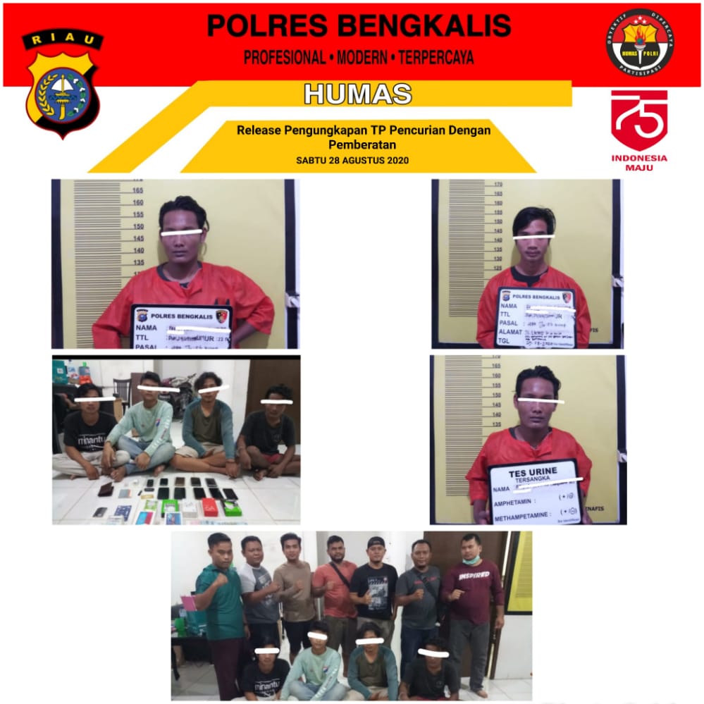Satreskrim Polres Bengkalis dan Tim BKO 125 Berhasil Amankan Pelaku Curat Beserta Penadahh