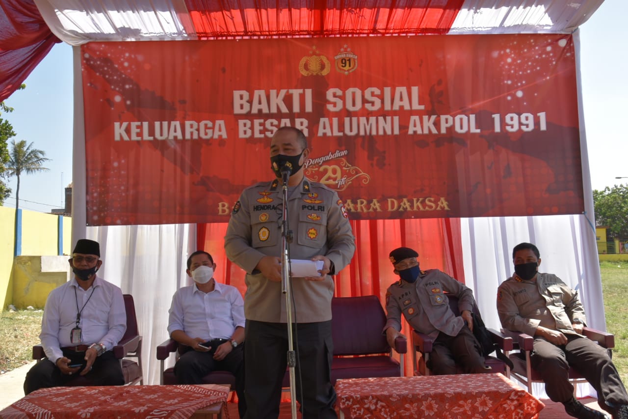 29 Tahun Pengabdian Akpol 1991, Distribusikan 1000 Paket Sembako di Polresta Bandung