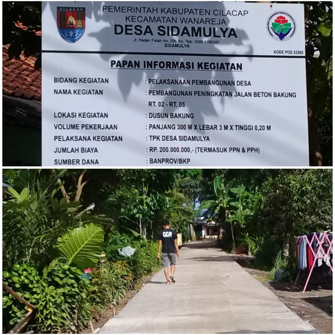 TPK Desa Sidamulya Pastikan Pembangunan Peningkatan Jalan Beton Sesuai Standarisasi.