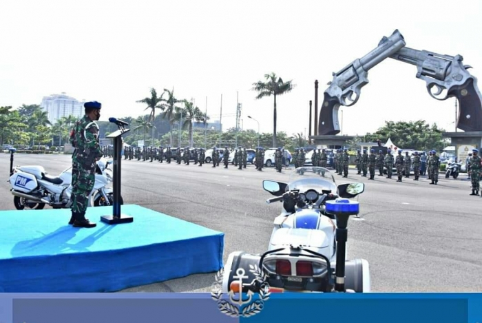 Puspomal Gelar Apel Khusus Pengamanan Hari Raya Idul Fitri 1442 H