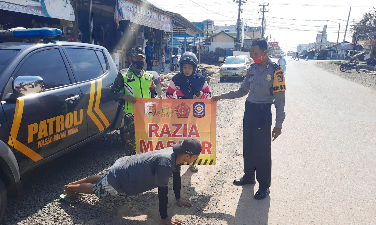 10 Warga Terjaring Operasi Yustisi di Pasar Unit 2