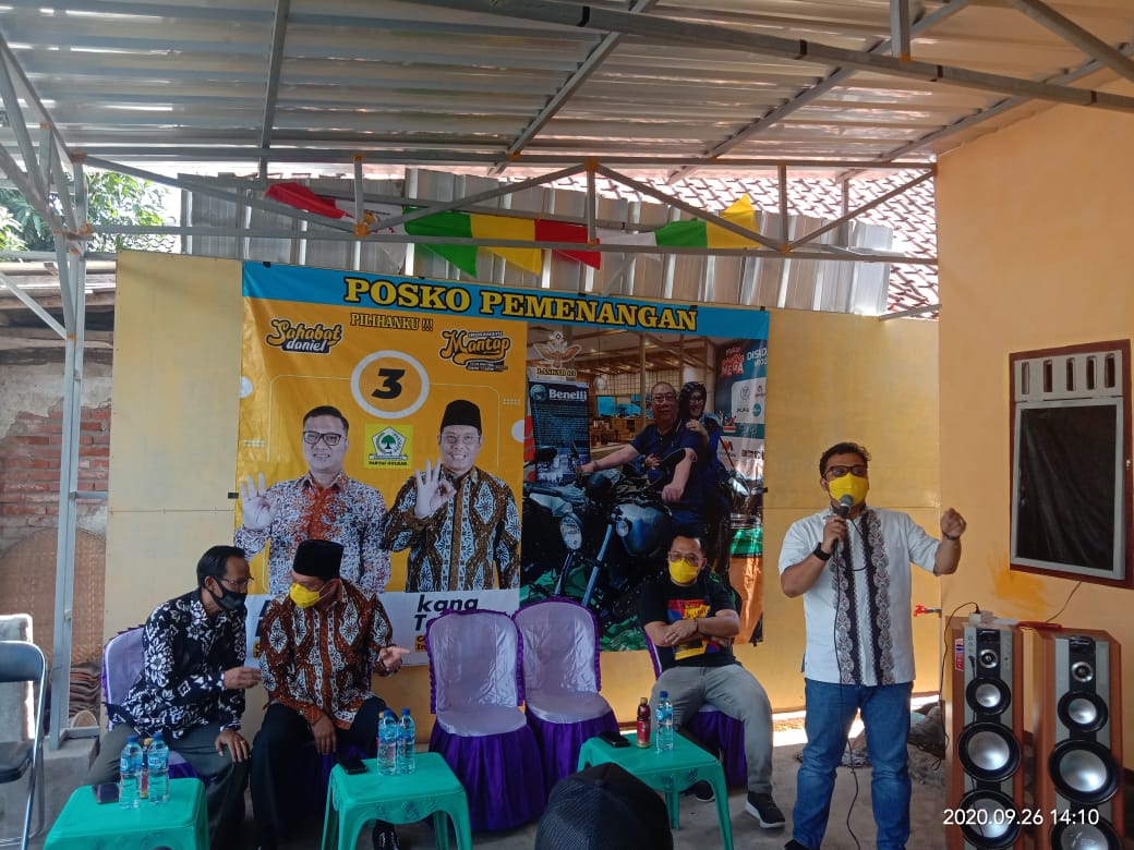 Kampanye Pertama Pilkada Indramayu, Daniel-Taufik Resmikan Posko Pemenangan Relawan 03