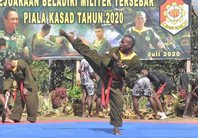 Prada Rajami Uryo Putra Papua Raih Prestasi di Kejuaraan Beladiri Militer Tersebar Piala Kasad