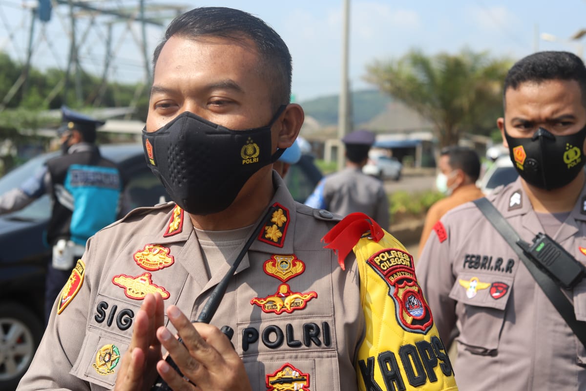 Kapolres Cilegon : Wisatawan Selain Warga Banten Putar Balik 