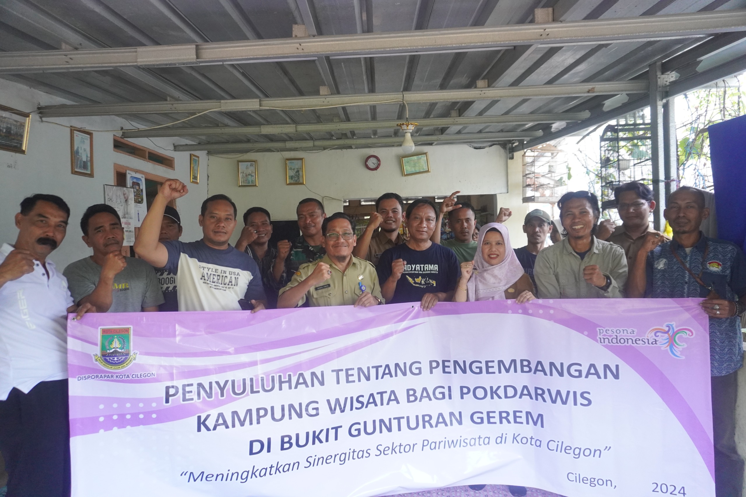 Disporapar Kota Cilegon melakukan Penyuluhan Desa Wisata di Link. Gerem Talang Kelurahan Gerem
