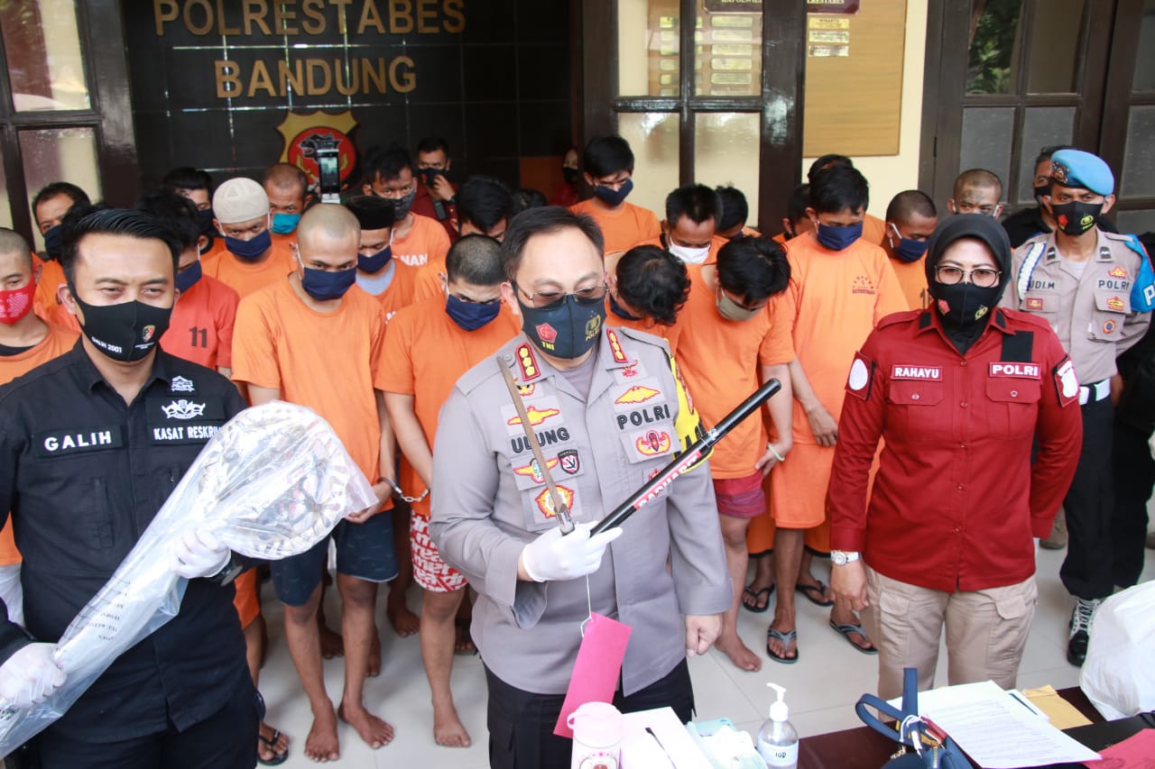 14 Pelaku Curat, Curas Dan Curanmor Diamankan Sat Reskrim Polrestabes Bandung