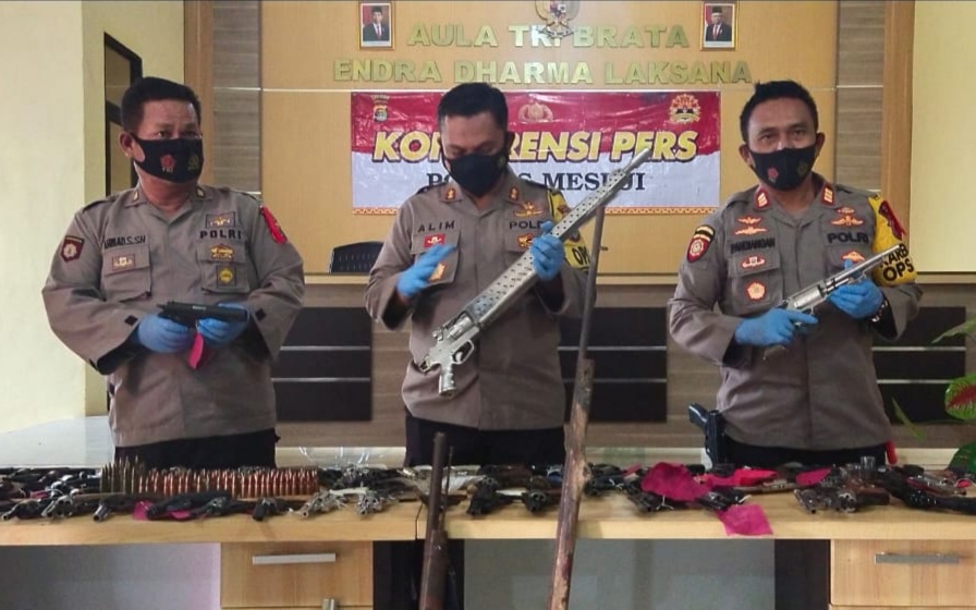 Polres Mesuji Gelar Press Release, Barang Bukti Ahir Tahun