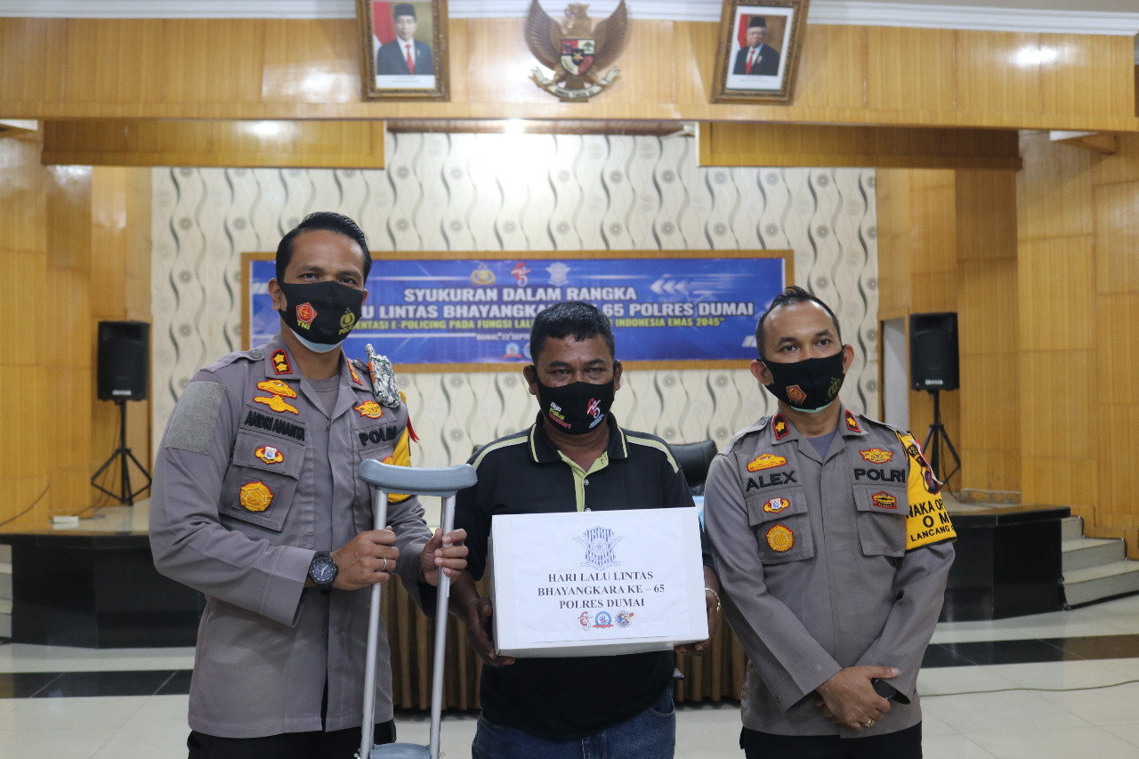 Jajaran Polres Dumai Adakan Acara Syukuran HUT Lantas