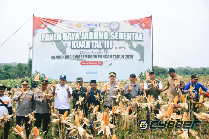 Polres Bogor Hadiri Panen Raya Jagung Serentak Kuartal III Melalui Zoom Meeting