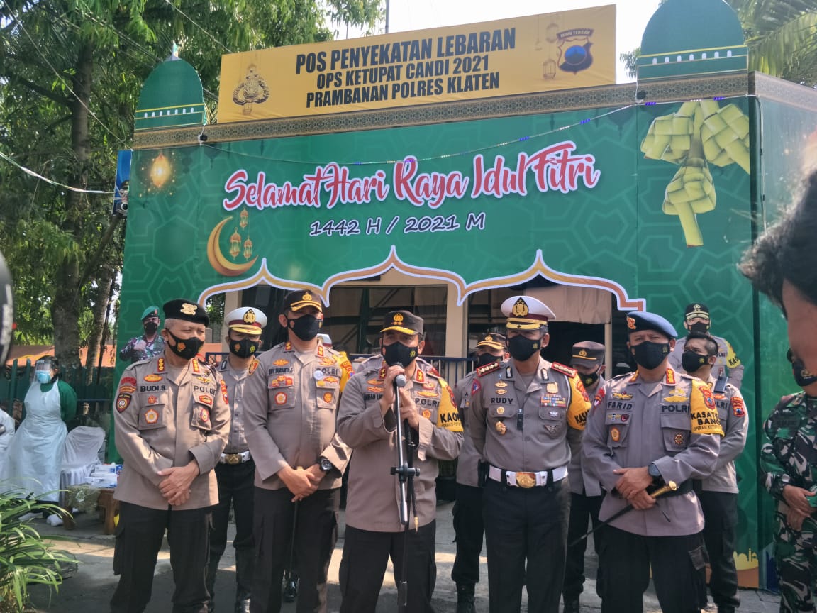 Kapolda Jateng Tinjau Langsung Pelaksanaan Ops Ketupat Candi Di Pospam Prambanan