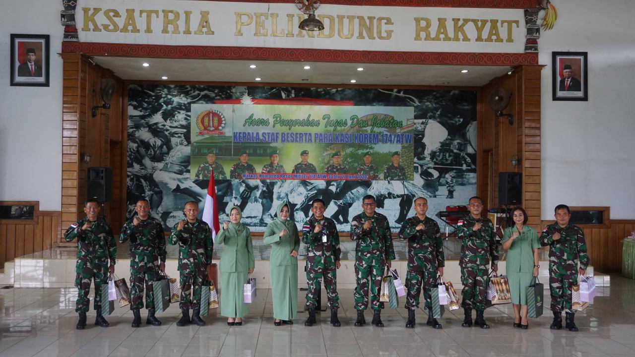 Danrem Merauke Pimpin Acara Penyerahan Tugas dan Jabatan Perwira Korem 174