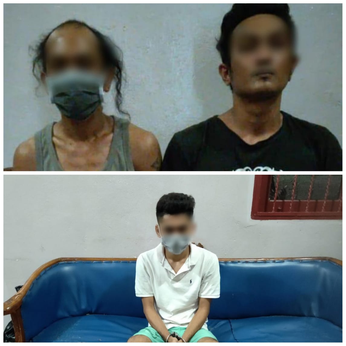 Tim Opsnal Polsek Mandau  Berhasil Ringkus 3 Pria Pemilik Narkotika Jenis Sabu dan Ganja