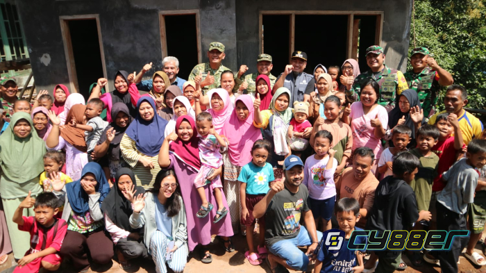 Warga Antusias Sambut Kunjungan Tim Wasev TMMD dan Wali Kota Cilegon di Lokasi Rutilahu